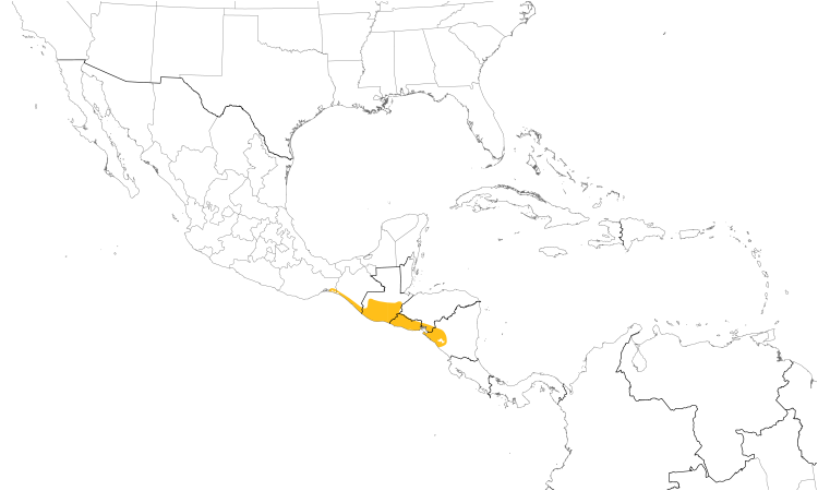 Range Map (Central): Pacific Parakeet