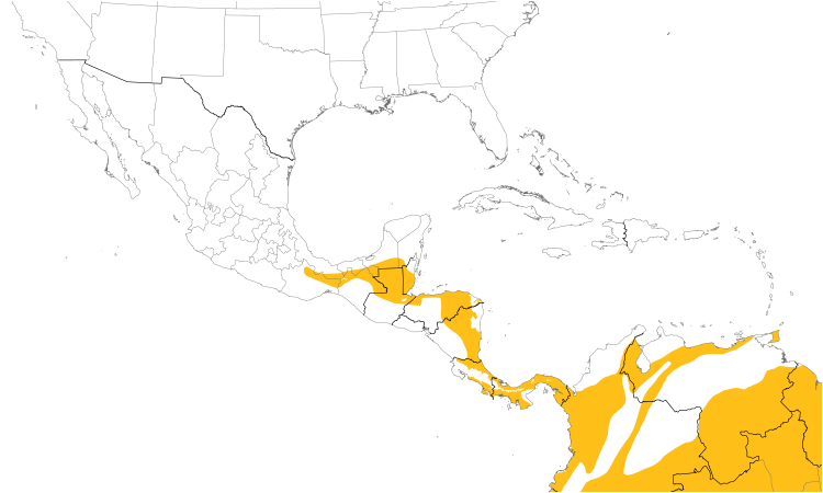 Range Map (Central): Green Honeycreeper