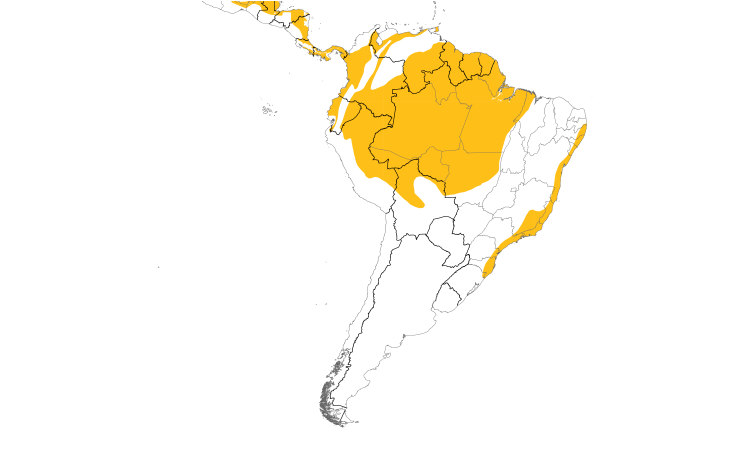 Range Map (South): Green Honeycreeper