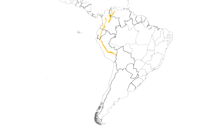 Range Map (South): Variegated Bristle-Tyrant
