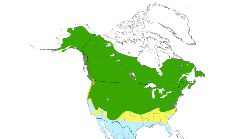 Range Map (North): Spotted Sandpiper