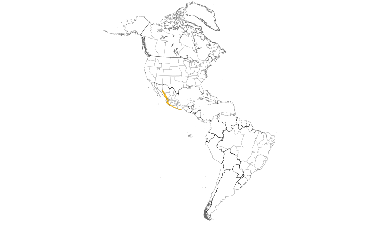 Range Map (Americas): Lilac-crowned Parrot