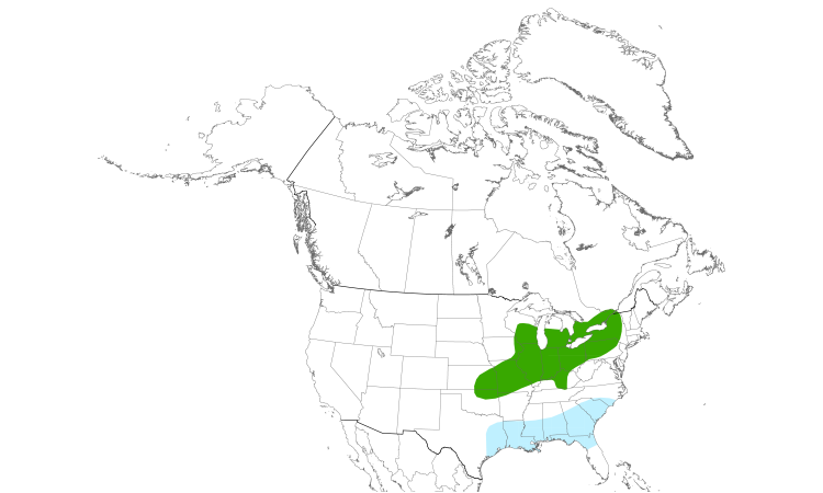 Range Map (North): Henslow's Sparrow