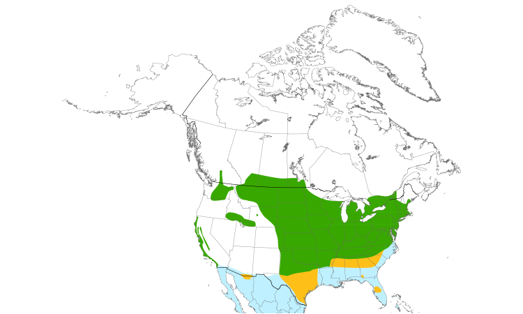Range Map (North): Grasshopper Sparrow