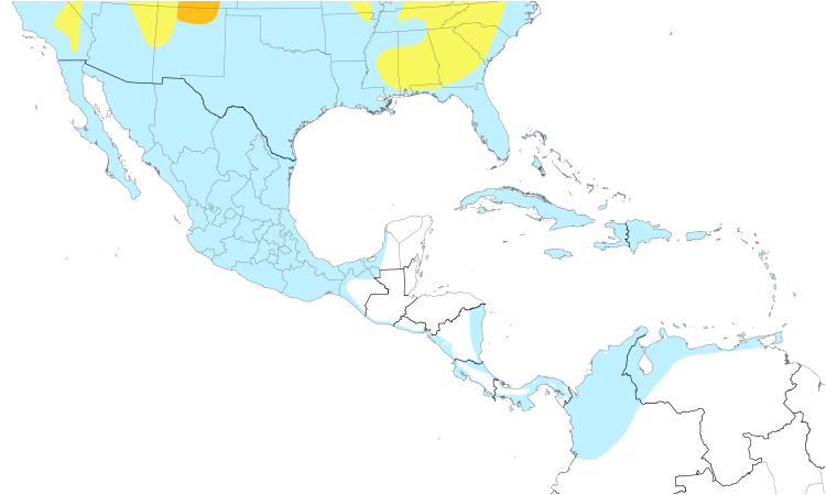 Range Map (Central): American Wigeon