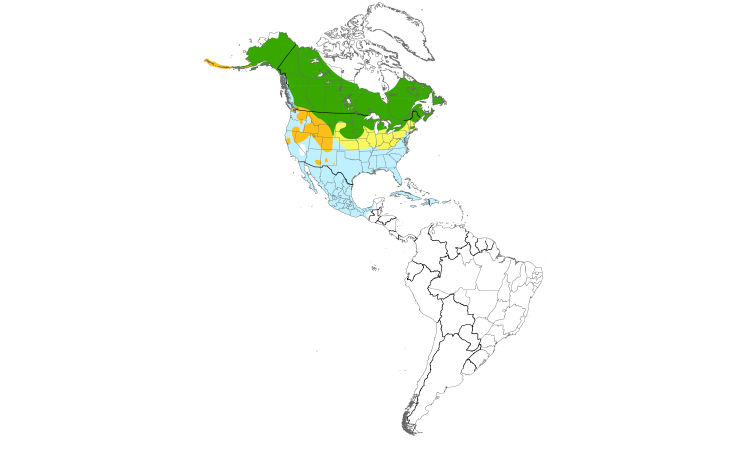 Range Map (Americas): Green-winged Teal