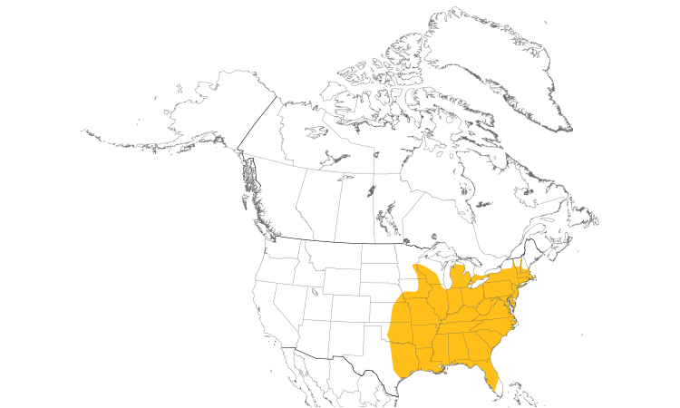 Range Map (North): Tufted Titmouse