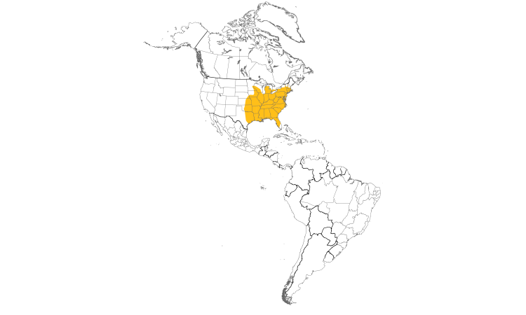 Range Map (Americas): Tufted Titmouse