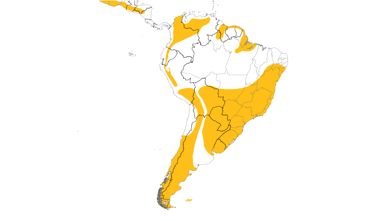Range Map (South): Great Horned Owl