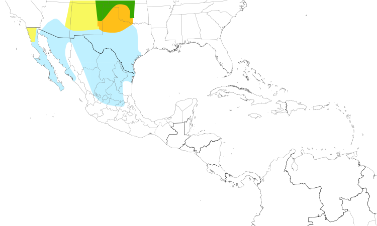 Range Map (Central): Lark Bunting