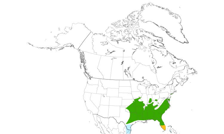 Range Map (North): Chuck-will's-widow