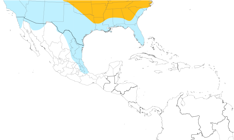 Range Map (Central): American Goldfinch