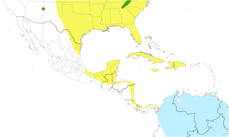 Range Map (Central): Veery