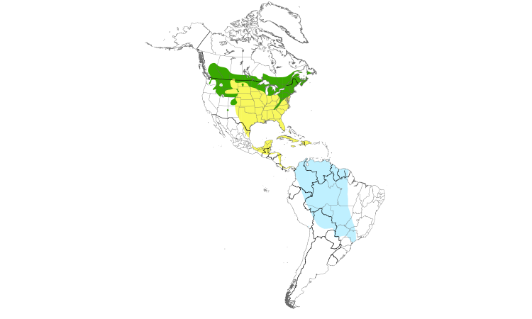 Range Map (Americas): Veery