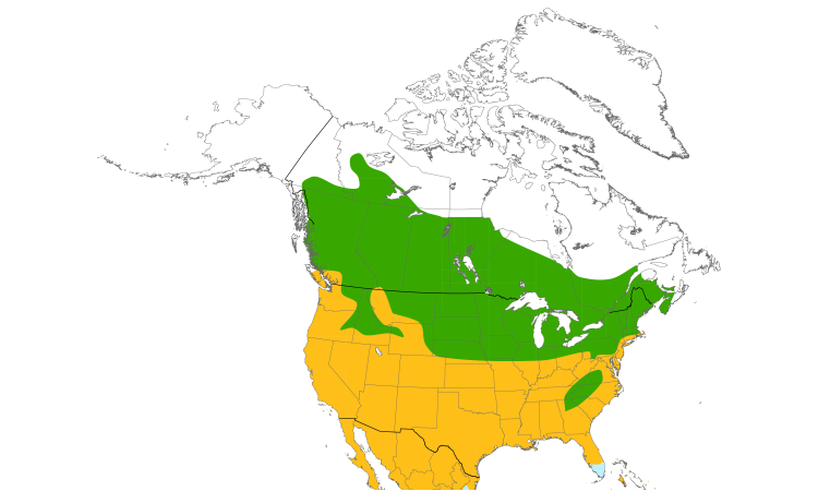 Range Map (North): Killdeer