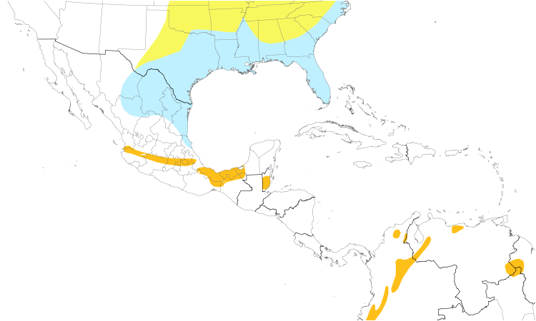 Range Map (Central): Sedge Wren