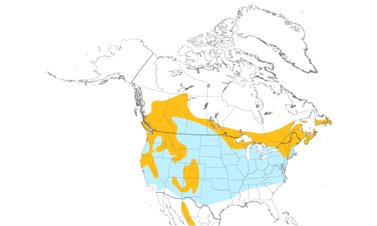 Range Map (North): Evening Grosbeak