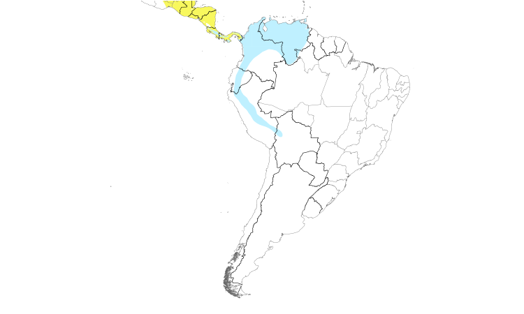 Range Map (South): Blackburnian Warbler