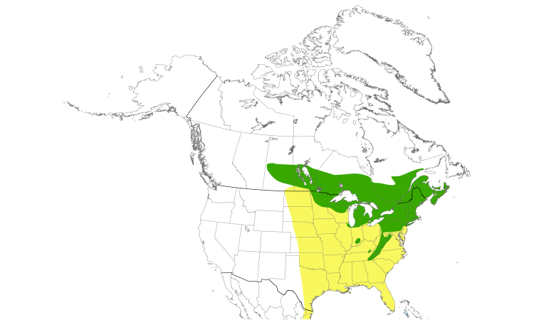 Range Map (North): Chestnut-sided Warbler