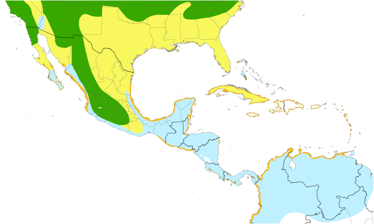 Range Map (Central): Yellow Warbler
