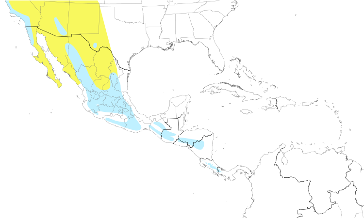 Range Map (Central): Townsend's Warbler