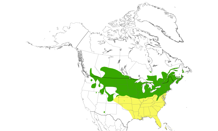 Range Map (North): Bobolink