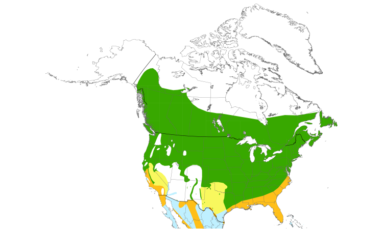 Range Map (North): Common Yellowthroat