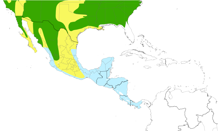 Range Map (Central): Yellow-breasted Chat