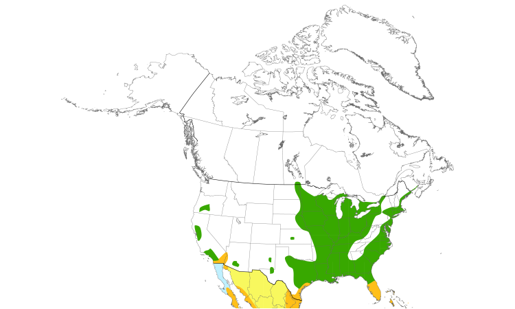 Range Map (North): Least Bittern