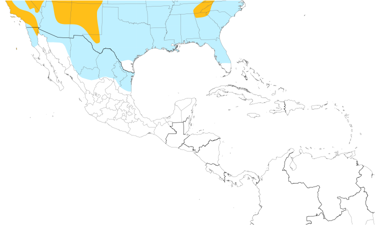 Range Map (Central): Dark-eyed Junco