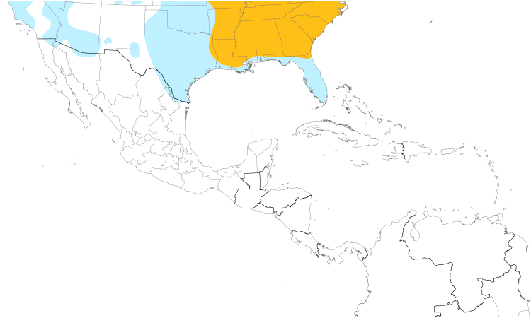 Range Map (Central): Hooded Merganser