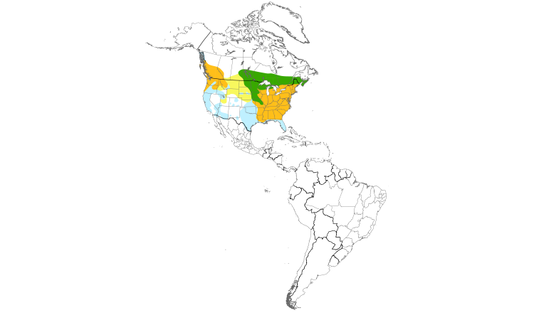 Range Map (Americas): Hooded Merganser