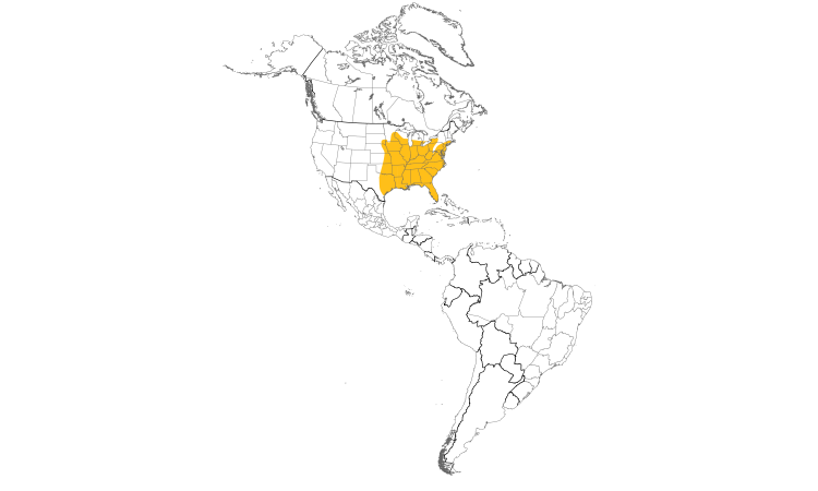 Range Map (Americas): Red-bellied Woodpecker