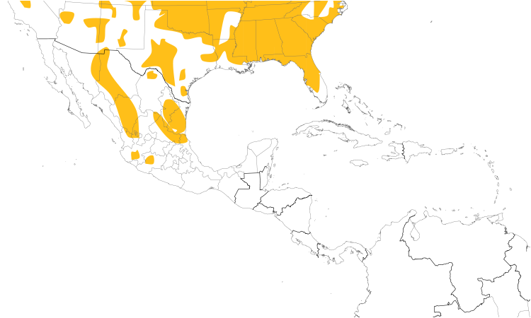 Range Map (Central): Wild Turkey