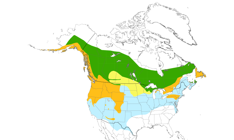 Range Map (North): Common Merganser