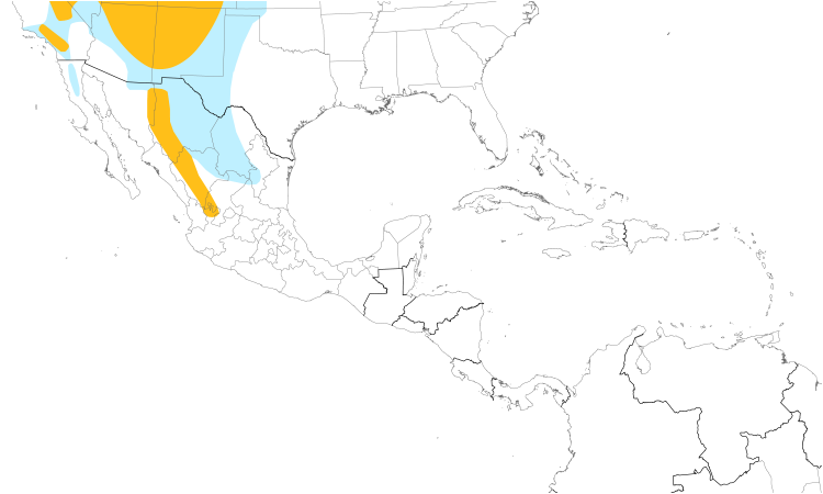 Range Map (Central): Townsend's Solitaire