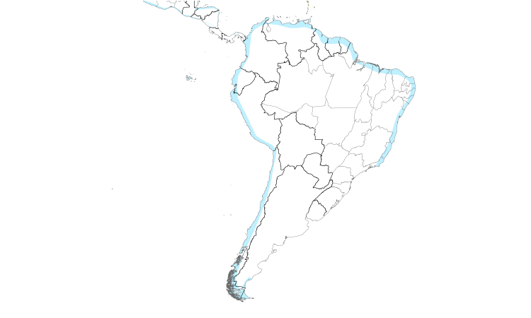 Range Map (South): Whimbrel