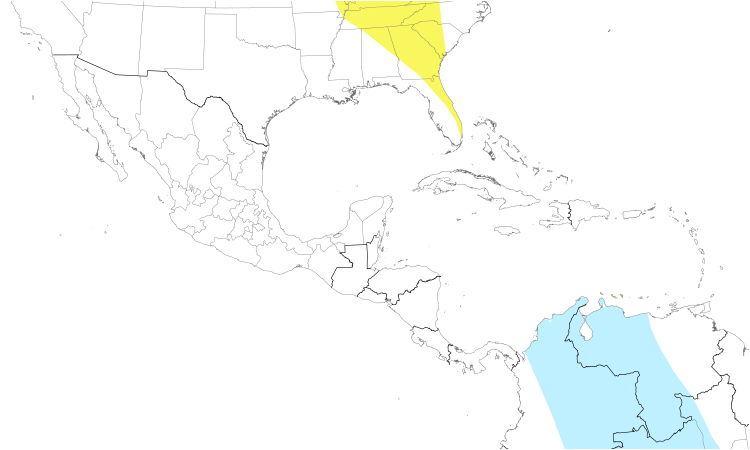 Range Map (Central): Connecticut Warbler