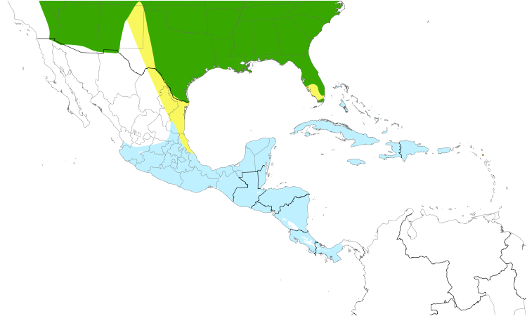 Range Map (Central): Indigo Bunting