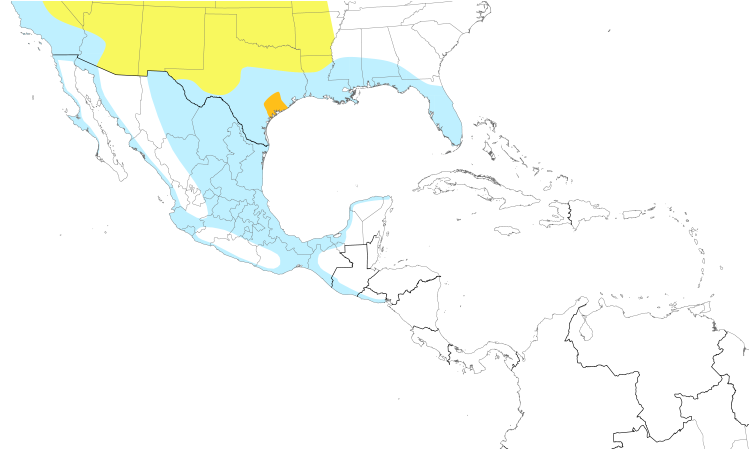 Range Map (Central): American White Pelican