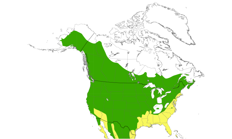 Range Map (North): Cliff Swallow