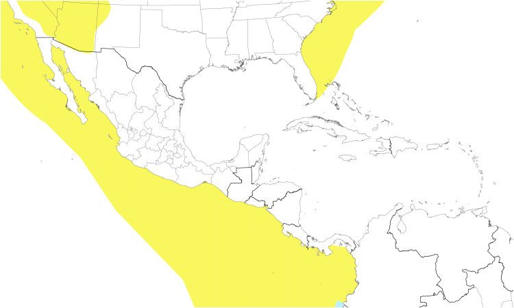Range Map (Central): Red-necked Phalarope