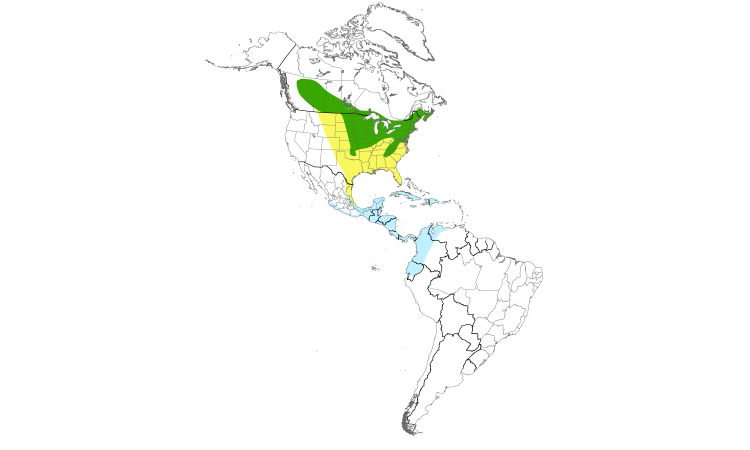 Range Map (Americas): Rose-breasted Grosbeak