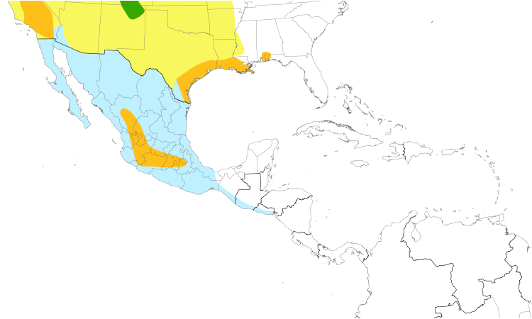 Range Map (Central): White-faced Ibis