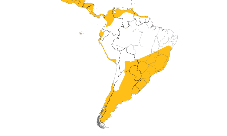 Range Map (South): Pied-billed Grebe