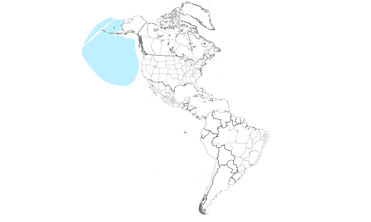 Range Map (Americas): Red-legged Kittiwake