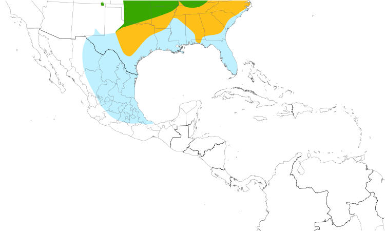 Range Map (Central): Eastern Phoebe