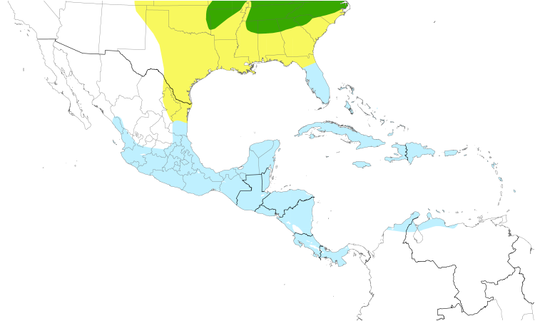 Range Map (Central): Ovenbird