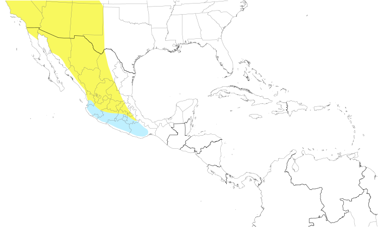 Range Map (Central): Rufous Hummingbird
