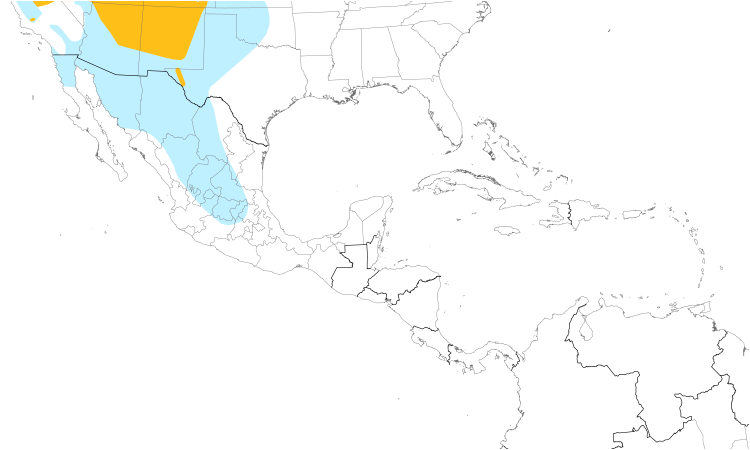 Range Map (Central): Mountain Bluebird